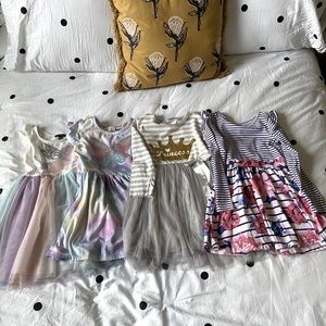 LOT of 4 KIDS Spring dresses 5T EUC
